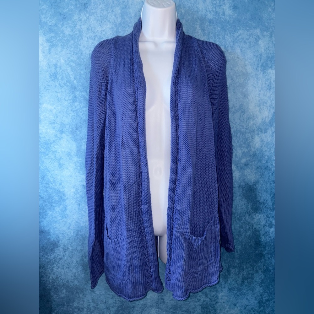 Lilly Pulitzer Periwinkle Open-Front Knit Cardigan